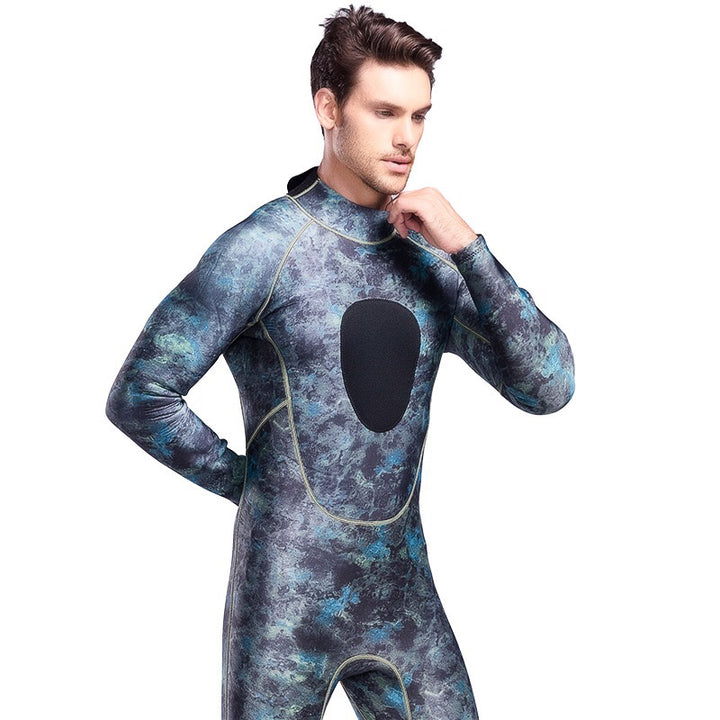 Mens Spearfishing  Wetsuit Surfing 3Mm Neoprene One Piece Snorkel Free Diving Suits