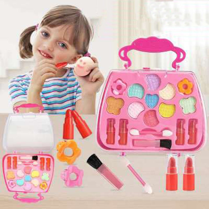Girls pretend play toy cosmetic bag beauty hair salon makeup tools kit