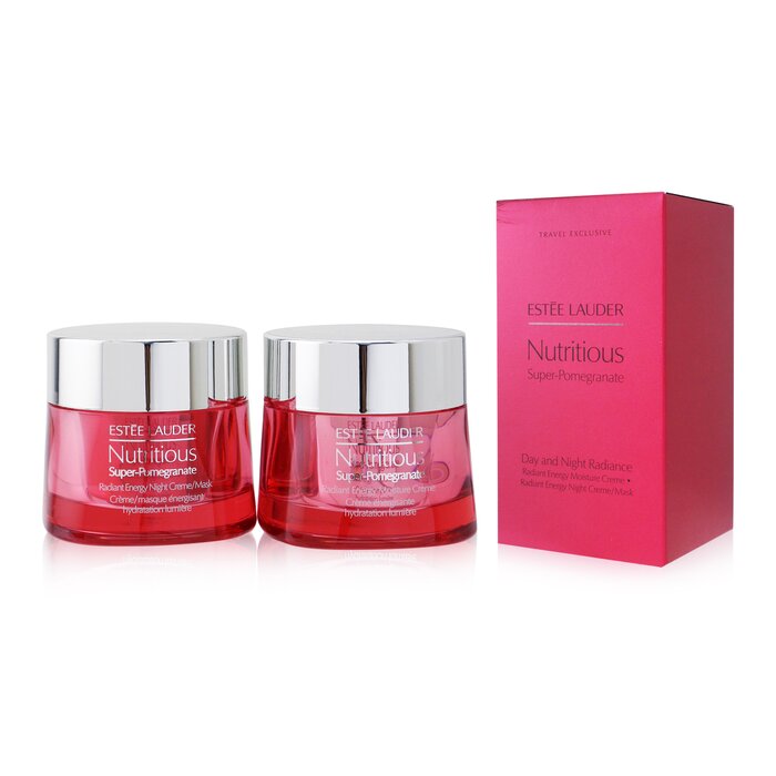 ESTEE LAUDER - Nutritious Super-Pomegranate Day & Night Radiance Set: Moisture Creme 50ml+ Night Creme/Mask 50ml