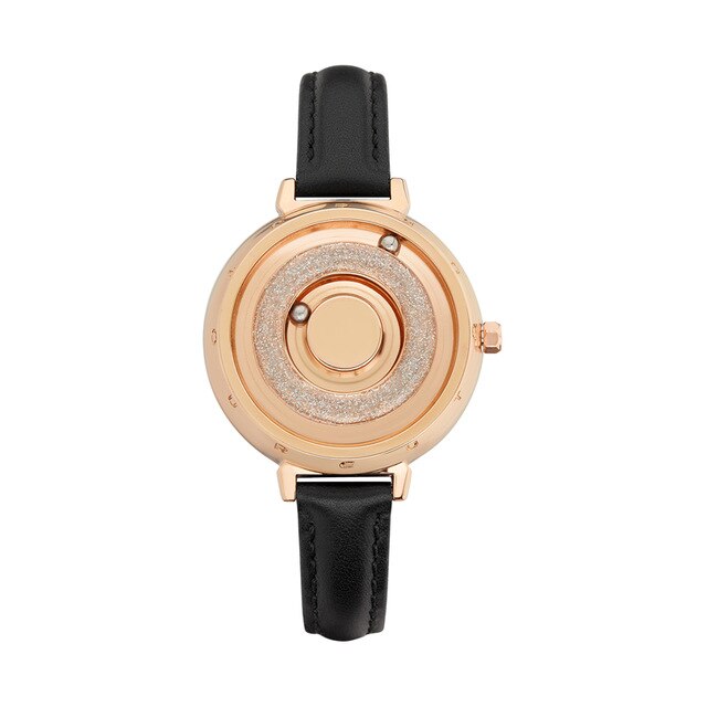 Magnetic gold eutour luxury quartz womans watch