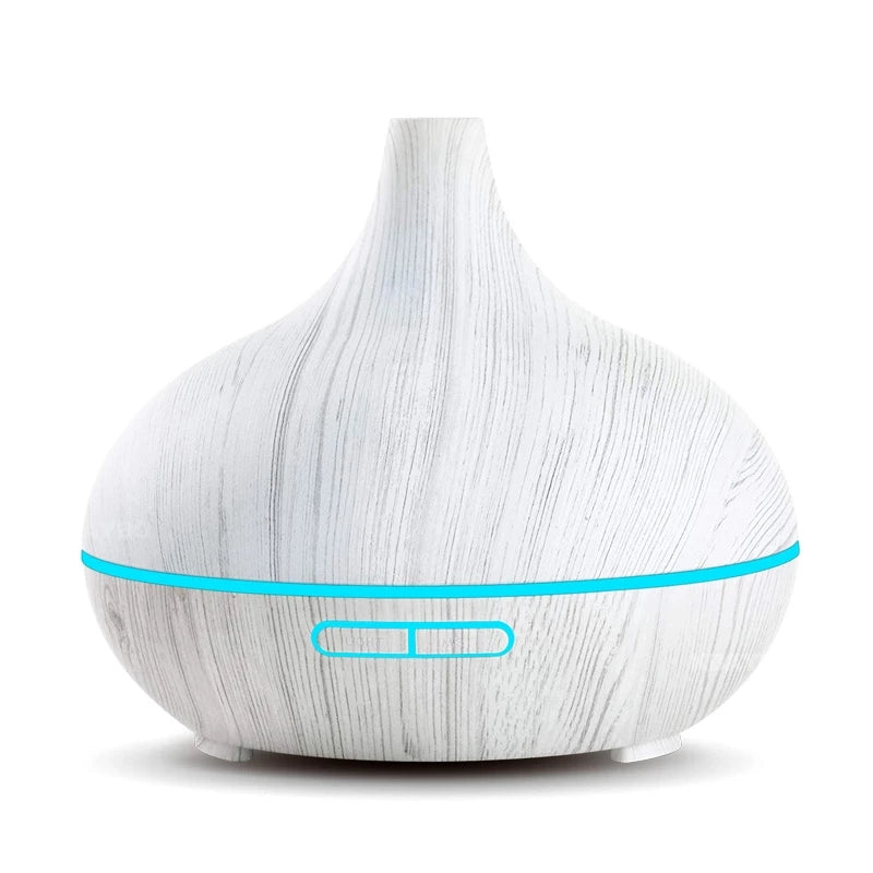 550ml essential aromatherapy oil diffuser wood grain humidifier ultrasonic with remote control