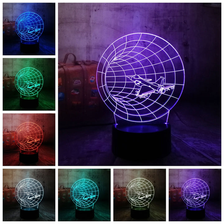 Remote control jeep car 7 color dimming gradient rgb 3d led night lamp décor