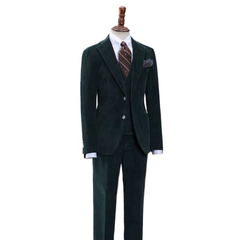 Hot Sale Three Piece Suit for Men Fabric 100% Wool Men Suit