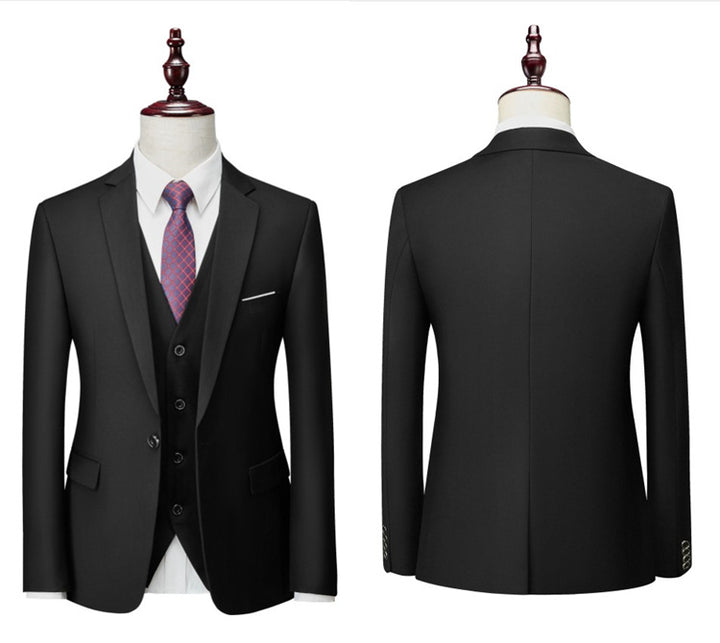 Luxury Men Wedding Suit (Jacket+Pants+Vest) Male Blazers Costume Business Formal Party Classic Slim Fit Suits for Men