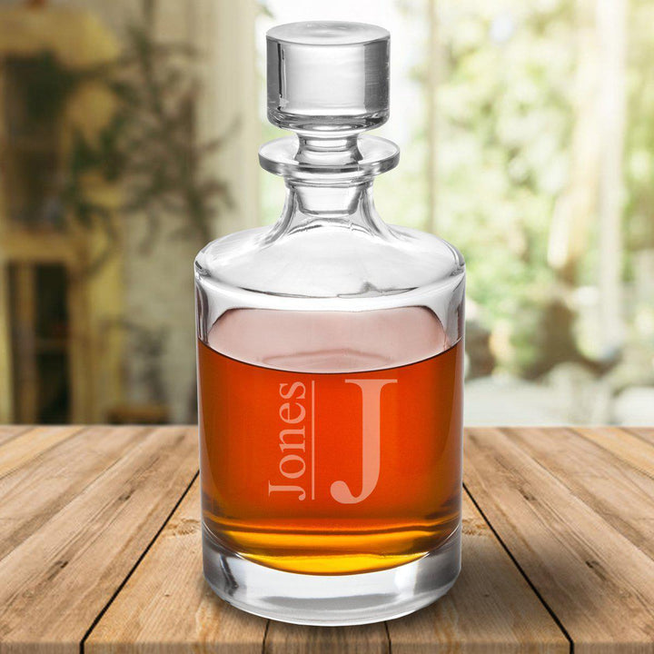 30 oz personalized glass decanter