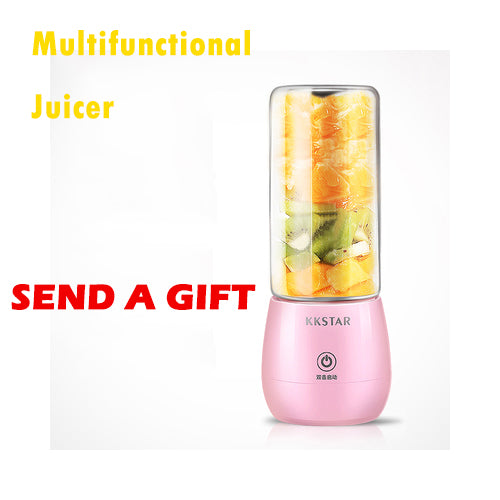 450ml USB Portable Rechargeable Blender Multi-Function Juicer Mini Juice Cup Food Soymilk Fruit Food Squeezer Kitchen Tool