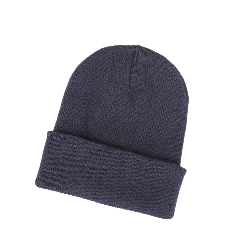 Unisex hats warm soft knitted acrylic hip hop caps-beanies