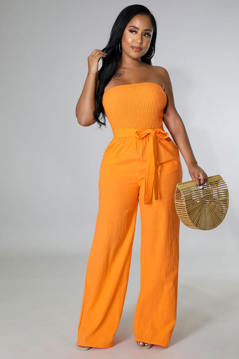 High waist plain sleeveless wide leg jumpsuit womens rompers