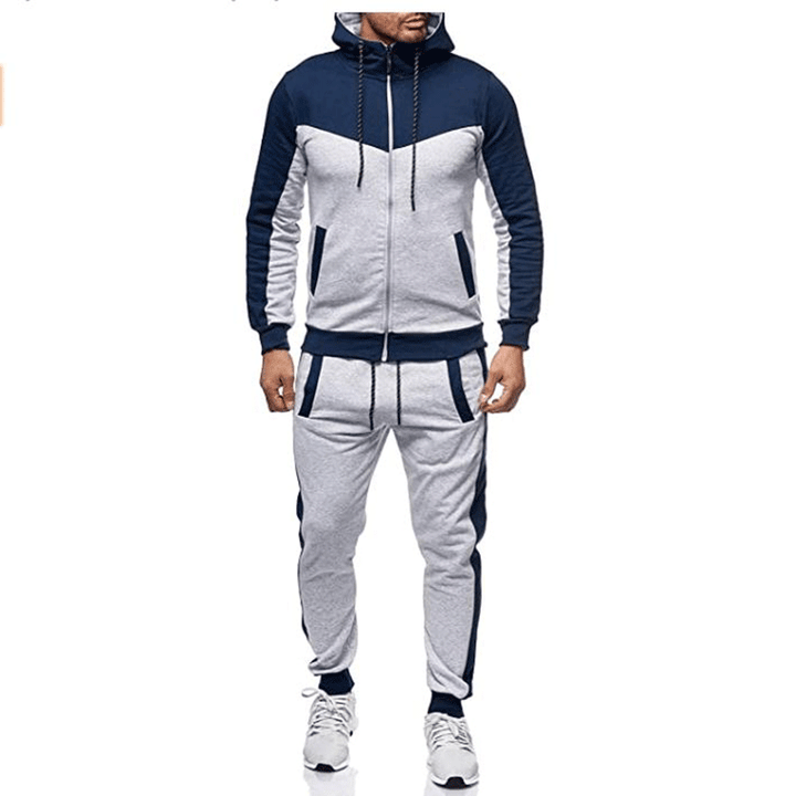 EVERLAND OEM Men S Fleece Sweat Suits Sets Bulk Vendor 2 Piece Jogging Sets Hood Reflective Customised Tracksuits