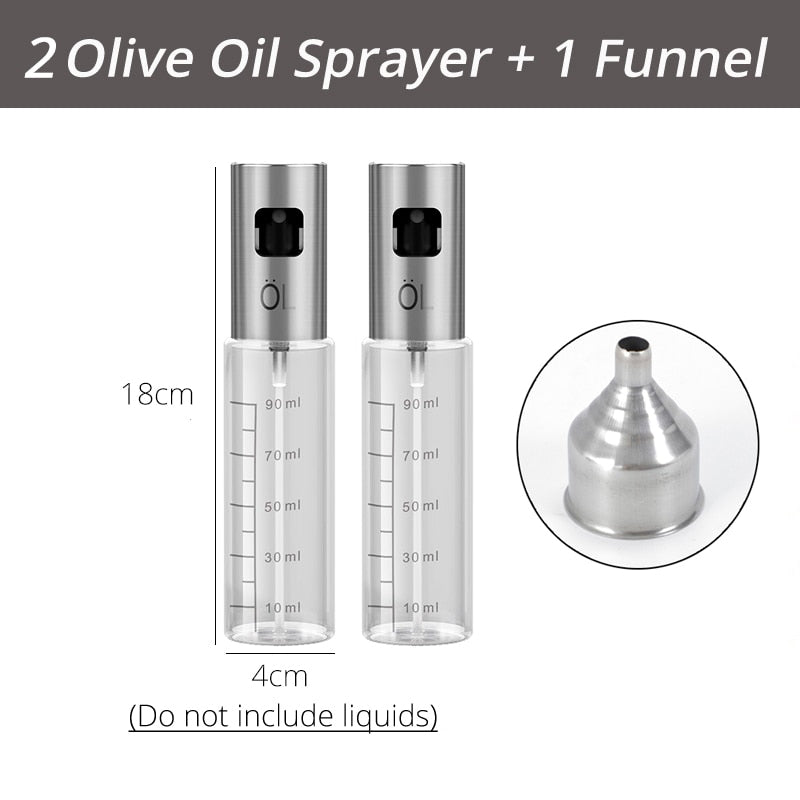 Olive oil sprayer dispenser vinegar glass bottle leak proof kitchen tools