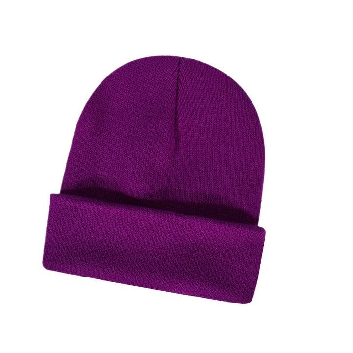 Unisex hats warm soft knitted acrylic hip hop caps-beanies