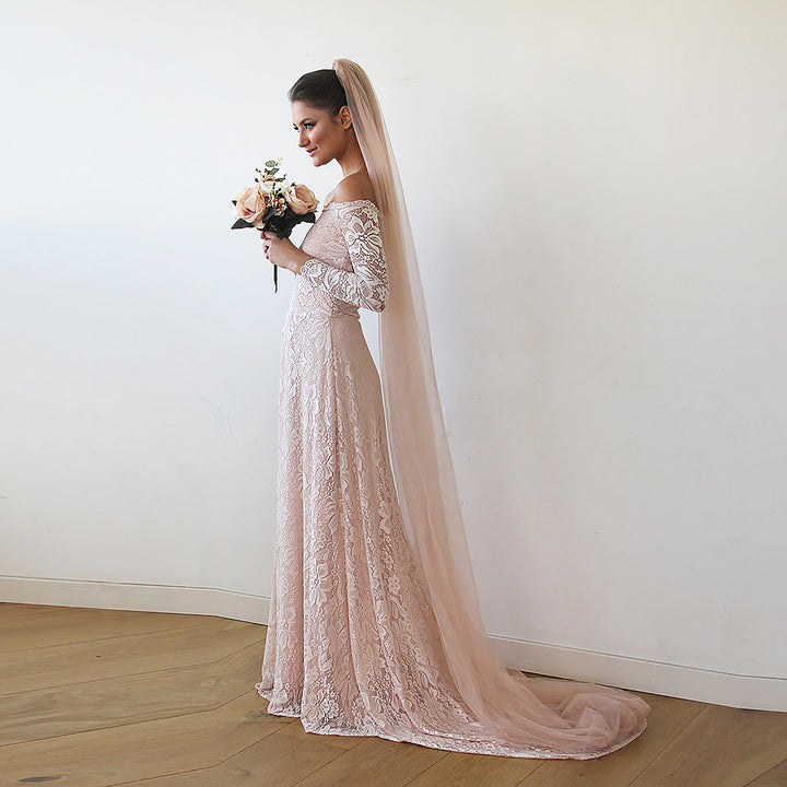 Blush  Tulle Veil #4024