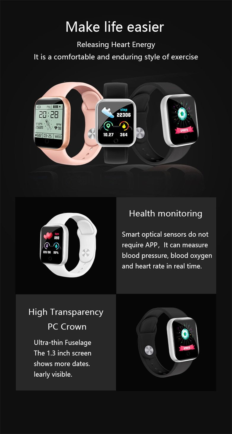 Smart Watch With Bracelet - Black