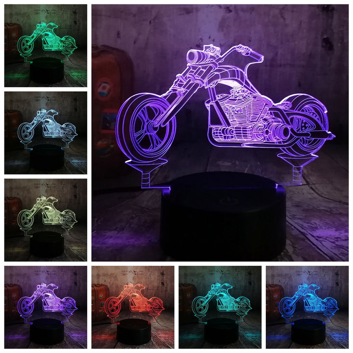 Remote control jeep car 7 color dimming gradient rgb 3d led night lamp décor