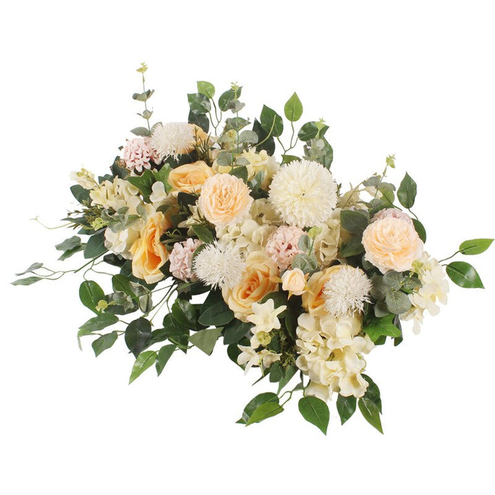 Artificial wedding flower wall backdrop arrangement silk rose peony arc decor