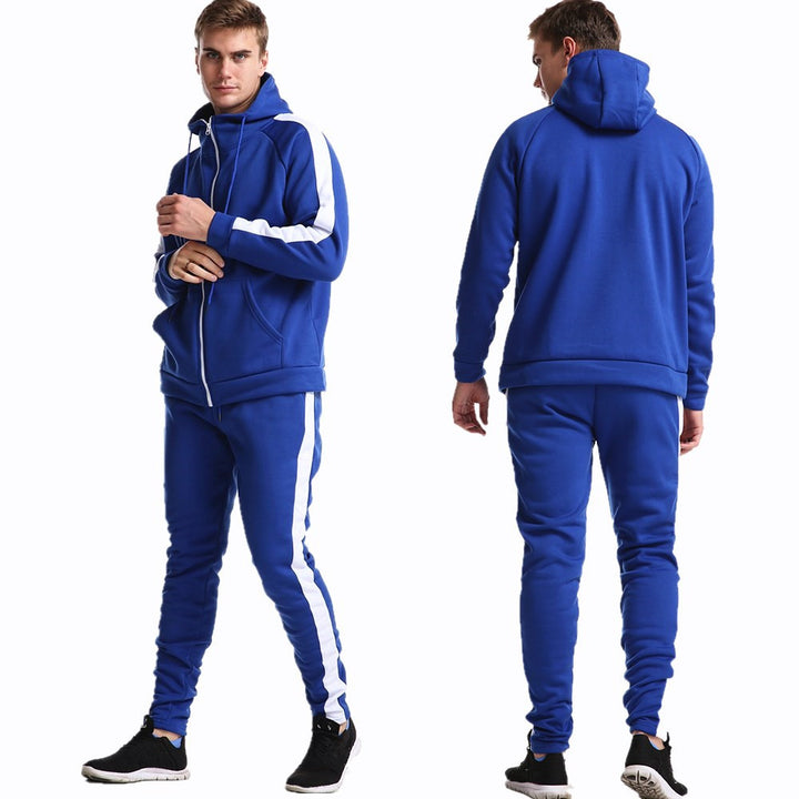 High Performance Men's Fashion Sport Sportswear Jogging Casual Hoodie Coat With Zip Sweatshirt Tracksuit Men's Gym Fitness Set