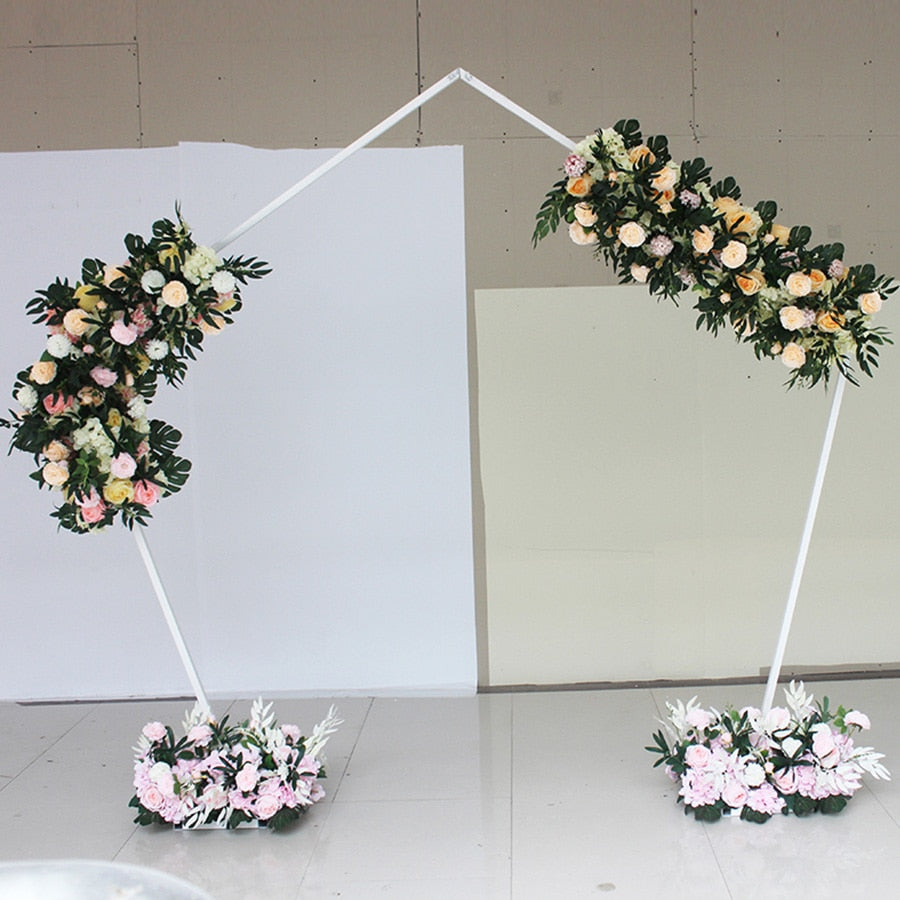 Artificial wedding flower wall backdrop arrangement silk rose peony arc decor