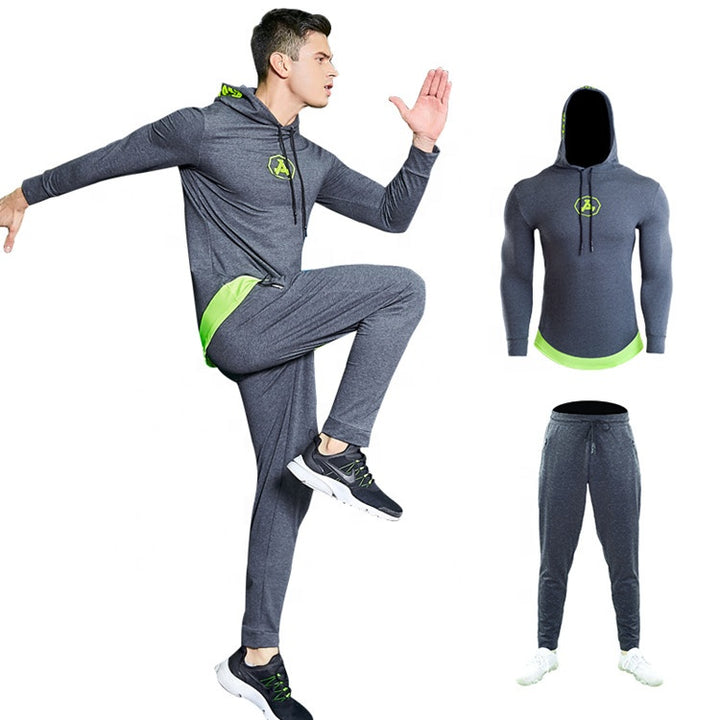 Cotton Fabric Feels Like a Second Skin Men Hoodies Running Wear Set Sport Wears Tracksuit Sport Suit for Man