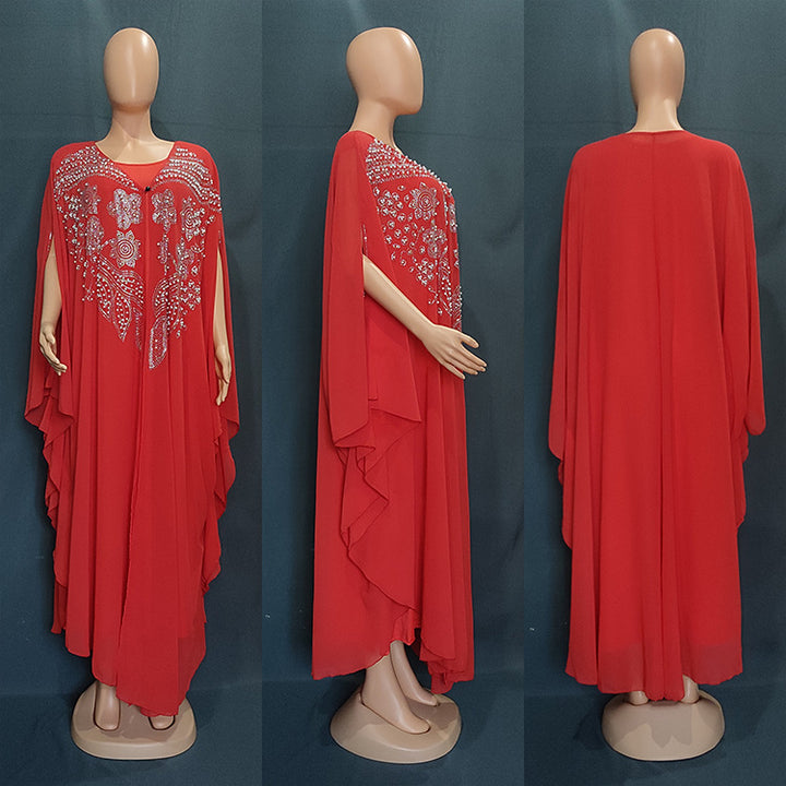 Womens plus size chiffoni robe muslim maxi dress